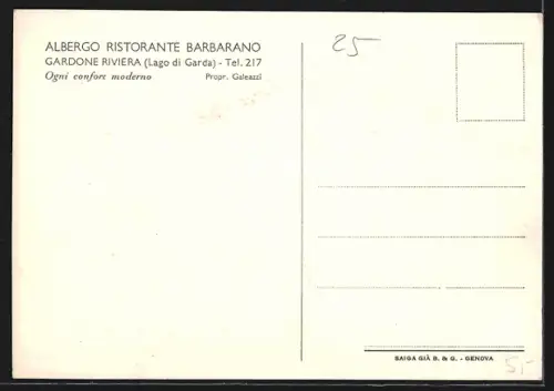 AK Gardone Riviera, Albergo Ristorante Barbarano
