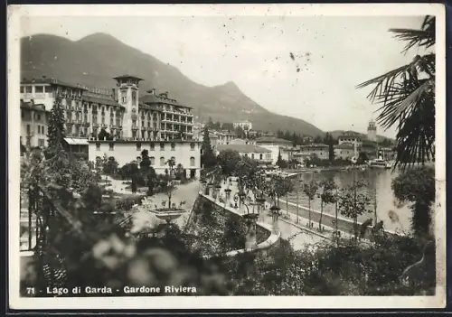 AK Gardone Riviera, Ortspanorama