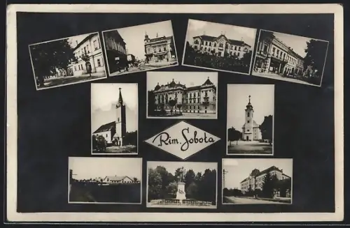 AK Rimavská Sobota, Strassenpartien, Denkmäler