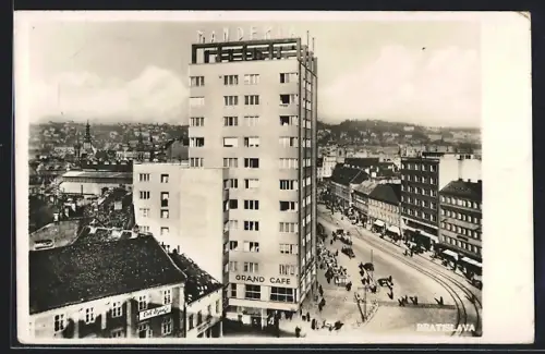 AK Bratislava, Hotel Manderla mit Grand Café
