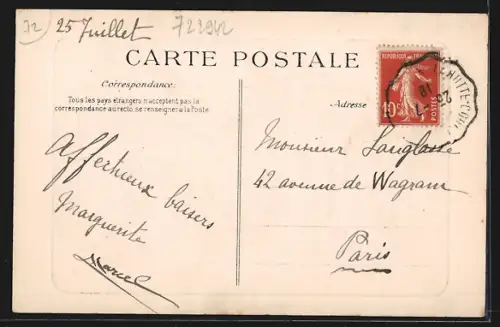 AK Saint-Lèonard-des-Bois, Passage de la Sarthe au Chapelet au Guè-Pelard