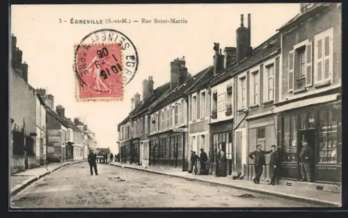 AK Égreville /S.-et-M., Rue Saint-Martin