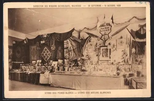 AK Mulhouse, Exposition des Missions Catholiques 1926, Innenansicht, Stand se soeurs Blanches