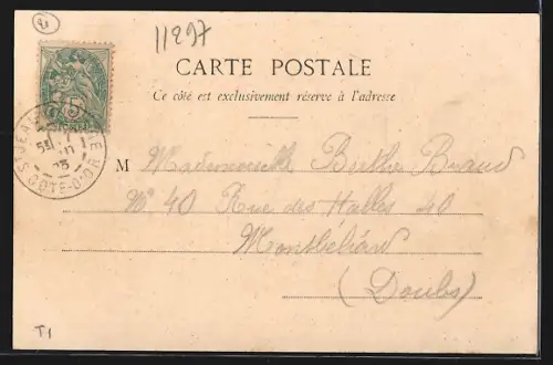 AK Saint-Jean-de-Losne, Vue générale et le Pont sur la Saone