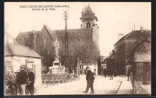 AK Saint-Jean-de-Losne, Entrée de la Ville