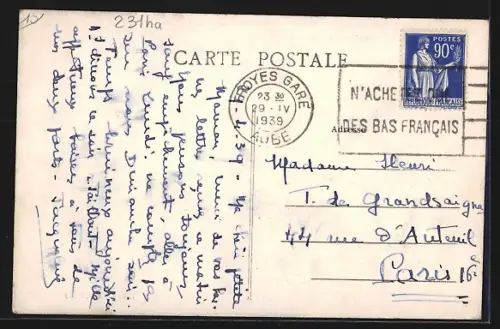 AK Montgueux, Rue de la Croix