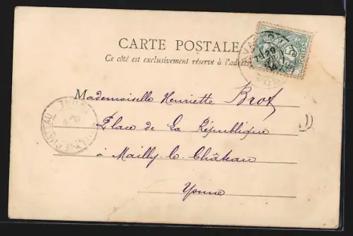 AK Avallon, Le Marche, Stände auf dem Wochenmarkt