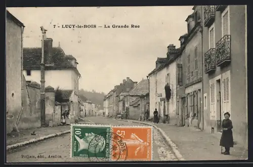 AK Lucy-le-Bois, La Grande Rue