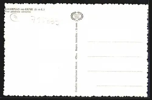 AK Salornay-sur-Guye, Vue générale aérienne