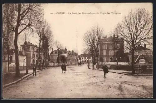 AK Cosne, Le Pont des Dimanches et la Place des Victoires