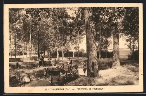 AK Aix-d'Angillon, Fontaines de Valentigny