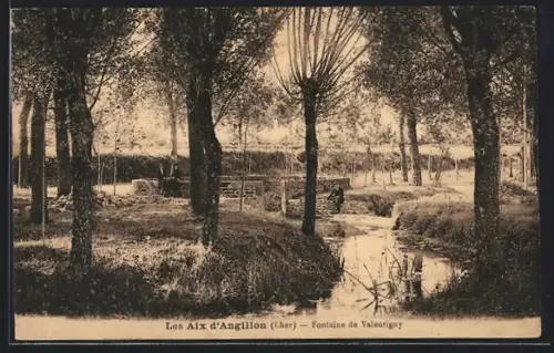 AK Aix-d'Angillon, Fontaine de Valentigny