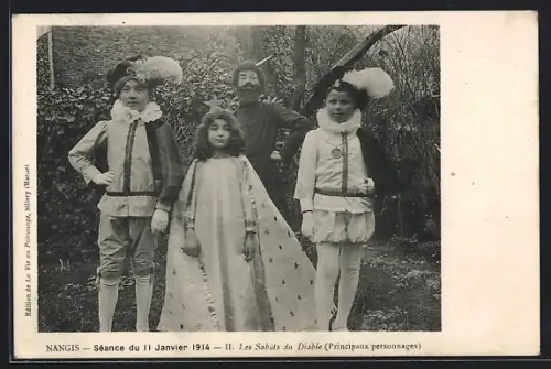 AK Nangis, Séance 1914, Les Sabots du Diable, Principaux personnages