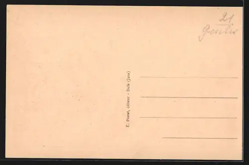 AK Genlis, Le Monument aux Morts et l`Ecole Jules-Ferry