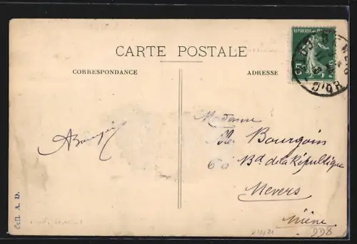 AK Genlis, Rue Claude-Proteau, Strassenpartie