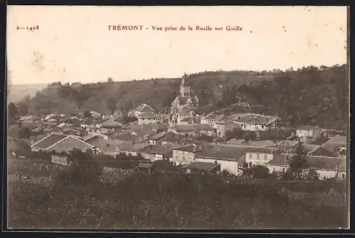 AK Trémont, Vue prise de la Ruelle sur Guille