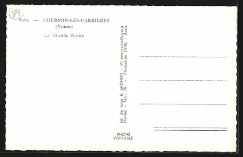 AK Courson-les-Carrières, La Grande Route