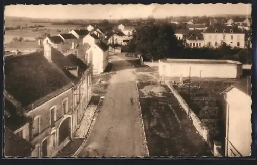 AK Courson-les-Carrieres, Vue d`ensemble, Rue du Bois prise du haut des Tours