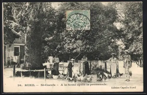 AK Rueil, St-Cucufa - A la ferme après la promenade