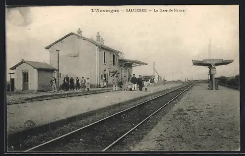 AK Manzat, La Gare, Bahnhof