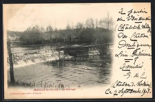 AK Mailly-la-Ville, Le Barrage