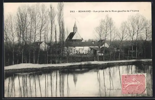 AK Bonnard, Vue prise de la Rive gauche de l`Yonne