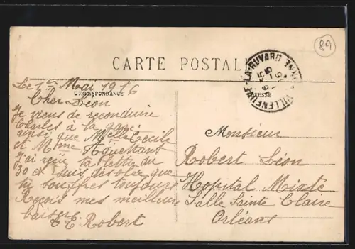 AK Villeneuve-la-Guyard, La Grande Rue, Strassenansicht