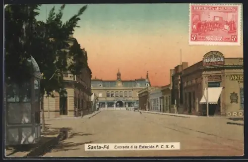 AK Santa-Fé, Entrada à la Estación F. C. S. F.