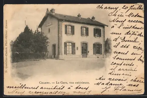 AK Charny, la Gare, vue extérieure