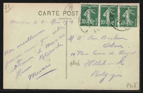 AK Mesvres, Mairie et Ecole de Garcons