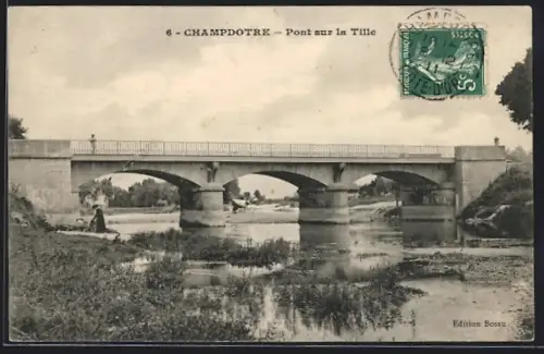 AK Champdotre, Pont sur la Tille