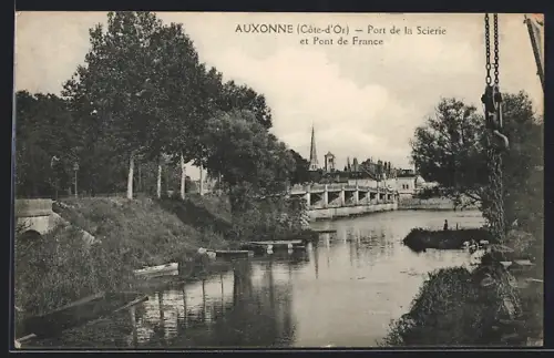 AK Auxonne, Port de la Scierie et Pont de France