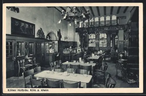 AK Köln, Kölner Hofbräu, Strasse Am Hof 12, Innenansicht