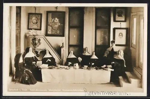 AK Arnstadt i. Thür., Schlossmuseum, Monplaisir, Nonnenrefektorium