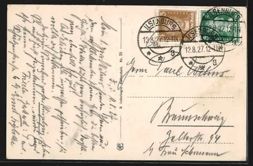 AK Ilsenburg /Harz, Teilansicht aus der Vogelschau