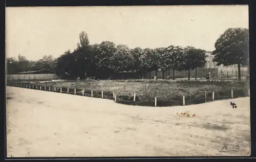 Foto-AK Karlsruhe, Kriegsgefangenenlager 1917
