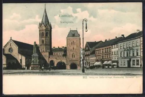 AK Eisenach, Blick auf den Karlsplatz