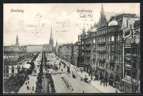 AK Hamburg-Neustadt, Blick auf Jungfernstieg