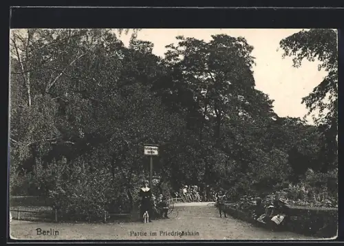 AK Berlin-Friedrichshain, Partie im Friedrichshain