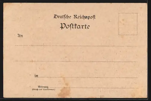 Lithographie Königstein i. T., Totalansicht mit Ruine, Parkanlagen und Garten