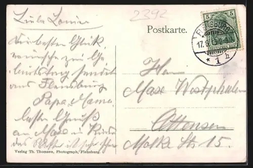 AK Glücksburg, Ansicht vom Schloss