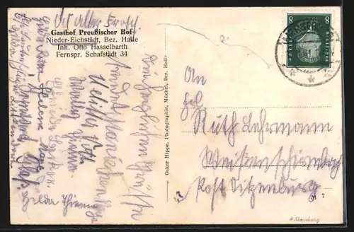 AK Nieder-Eichstädt, Gasthof Preussischer Hof