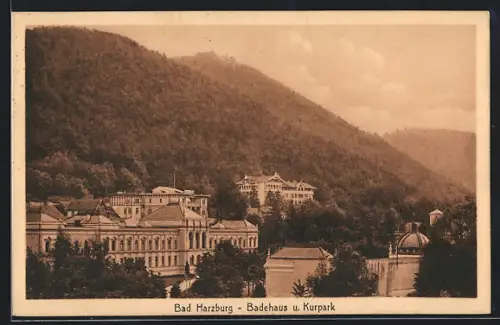 AK Bad Harzburg, Badehaus und Kurpark