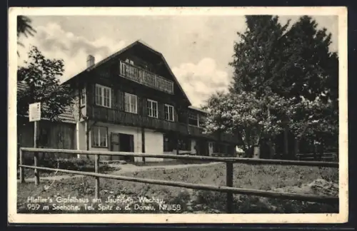 AK Spitz / Donau, Gasthaus Hiefler`s Gipfelhaus am Jauerling