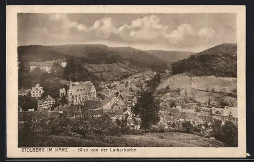 AK Stolberg i. Harz, Blick von der Lutherbuche