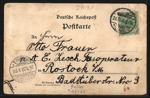 AK Radbruch, Porträt Schäfer Ast, sein Haus mit Gästen