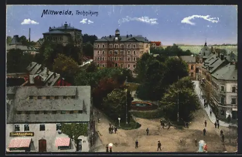 AK Mittweida, Strassenpartie am Technikum