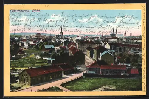 AK Oberhausen /Rhld., Ortsansicht aus der Vogelschau
