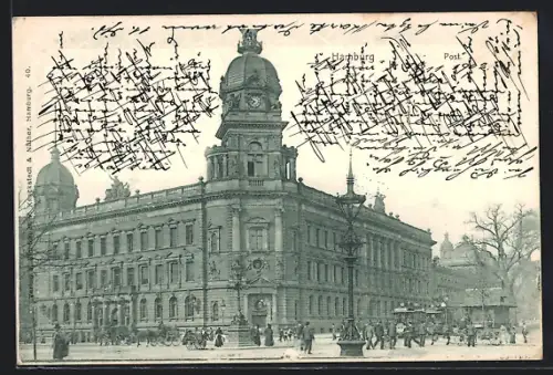 AK Hamburg-Neustadt, Post am Stephansplatz