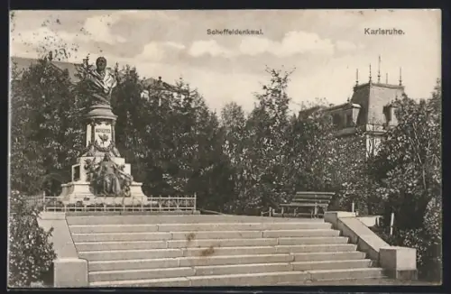 AK Karlsruhe, Scheffeldenkmal